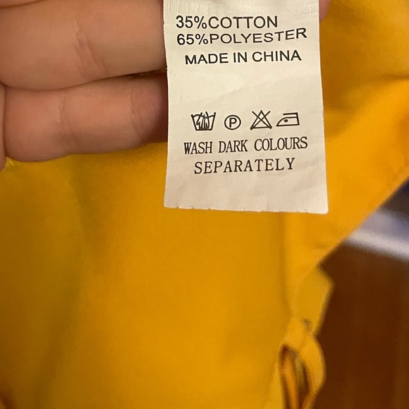 NWOT SHIEN Romper / Mustard Yellow / Bow / Size XL / 💛🌞🚲🧺🍑 - Picture 6 of 7